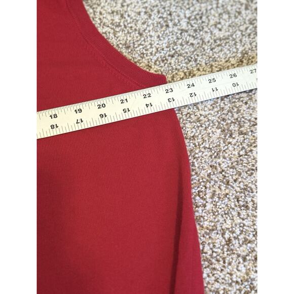 Joseph Abboud Sweater Vest Men’s XXL 2XL Red Merino Wool V-Neck Golf Preppy - Picture 6 of 8